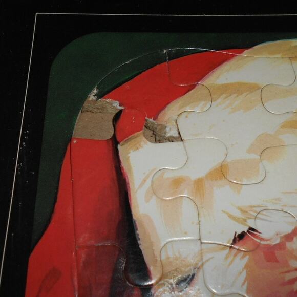 Sylvania TV Television Advertising Santa Clause 30 Piece Puzzle Tray DMG RARE - Picture 3 of 6